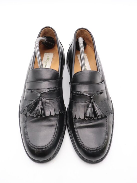 Mezlan Romano Tassel Loafers Men\'s 11.5 M Black Leather Dress Shoes Kiltie main image 6